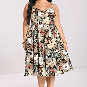Hell Bunny Adelaida Tiki Hawaiian Dress